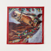 クリスマスホース2 タペストリー (正面(横))