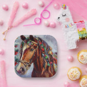 クリスマスホース2 ペーパープレート (パーティー)