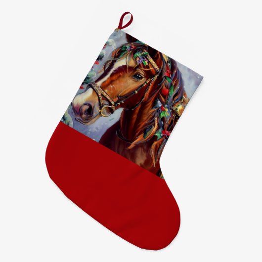 クリスマスホース2 ラージクリスマスストッキング (正面 (吊り時))