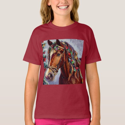 クリスマスホース2 Tシャツ (正面)