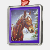 クリスマスホース3 メタルオーナメント (左)