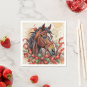 クリスマスホース スタンダードカクテルナプキン (インサイチュ)