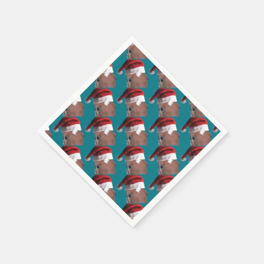 クリスマスホース スタンダードカクテルナプキン (角)