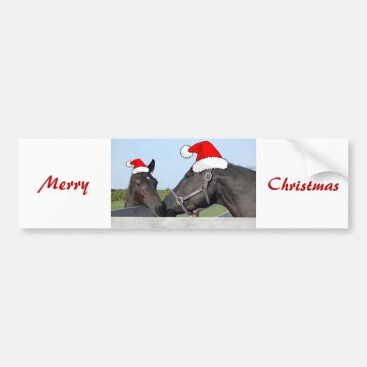 クリスマスホース&ポニー バンパーステッカー (正面)
