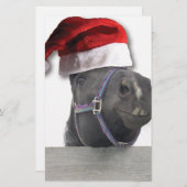 クリスマスホース 便箋 (正面/裏面)