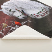 クリスマスホース&深紅色シャーパブランケット シェルパブランケット (3/4)