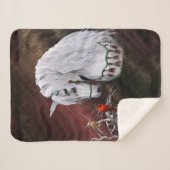 クリスマスホース&深紅色シャーパブランケット シェルパブランケット (正面(横))