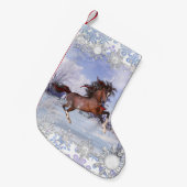 クリスマスホース&（鳥）ショウジョウコウカンチョウクリスマスストッキング スモールクリスマスストッキング (正面 (吊り時))
