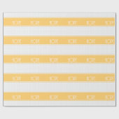 クリスマスホープゴールデンイエローホワイトクリスマスズホリデー ラッピングペーパー (フラット)