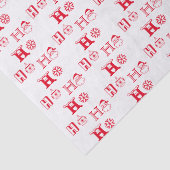 クリスマスホーホーのパタ赤と白ーンかわいい 薄葉紙 (詳細)