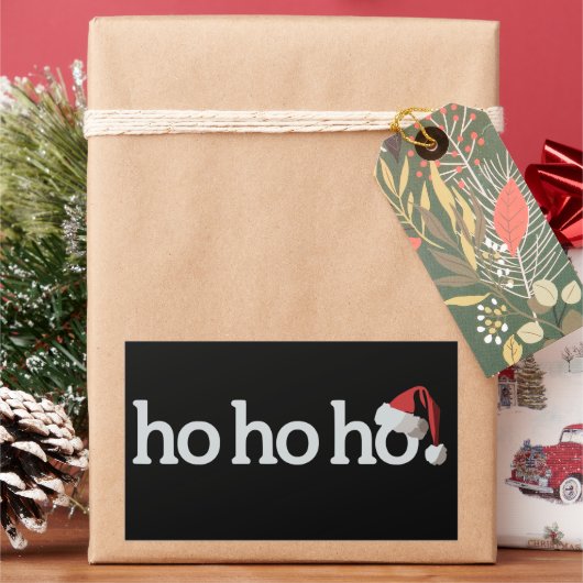 クリスマスホーホークリスマスサンタ 長方形シール (クリスマス)