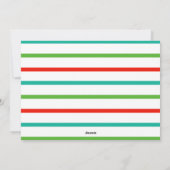 クリスマスホーホーティール(緑がかった色)グリーンレッド写真 シーズンカード (裏面)