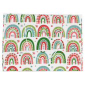 クリスマスホーホーフェスティバルレインボーホリデモダンーズ ラージペーパーバッグ (裏面)