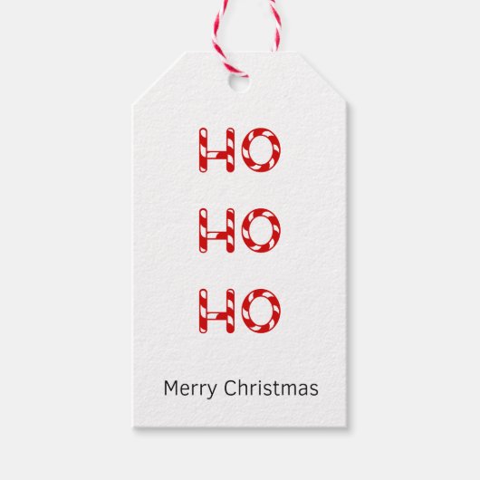 クリスマスホーホーホギフトラベル ギフトタグ (正面)