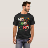 クリスマスホーホーホゴールデンレトリバー351 Tシャツ (正面フル)