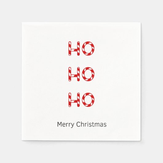 クリスマスホーホーホナプキンズ スタンダードカクテルナプキン (正面)