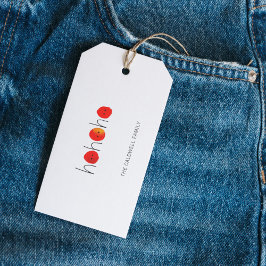 クリスマスホーホーホハンドノーズ色彩の鮮やかズ ギフトタグ