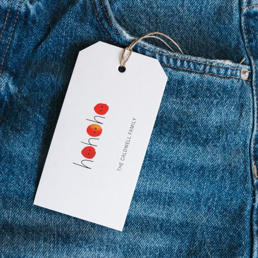 クリスマスホーホーホハンドノーズ色彩の鮮やかズ ギフトタグ