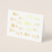 クリスマスホーホーホパターンカスタム文字かわいい 箔カード (正面)