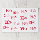 クリスマスホーホーホホワイトキュート紙ランチョンマット ペーパーパッド (正面)