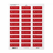 クリスマスホーホーホレッドカスタム差出人住所 ラベル (フルシート)