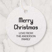 クリスマスホーホーホーサンタ冬の雪片 フェイバータグ (裏面)