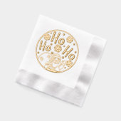 クリスマスホーホーホーサンタ冬の雪片 箔ナプキン (左)