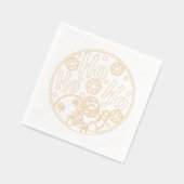 クリスマスホーホーホーサンタ冬の雪片 箔ナプキン (左)