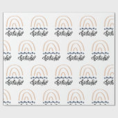 クリスマスホーホーホーホーボーホーレインボーギフト ラッピングペーパー (フラット)