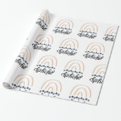 クリスマスホーホーホーホーボーホーレインボーギフト ラッピングペーパー (アンロールド)