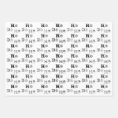 クリスマスホーホーホー赤い白い濃い緑のパターン ラッピングペーパーシート (正面3)