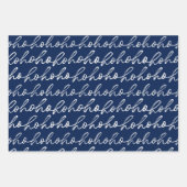 クリスマスホーホーモダン手書きスクリプト ラッピングペーパーシート (正面3)