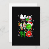 クリスマスホーホー野球好きサンタトナカイE 招待状 (正面/裏面)