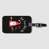 クリスマスホームサンタ恋しく思ホホー ラゲッジタグ (正面横)