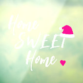 クリスマスホームスイートホームピンクサンタハット ウィンドウサイン (シート3)