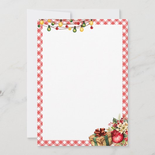 クリスマスホームダウンウエスタンホリデーホームダウンクリスマス 招待状 (裏面)