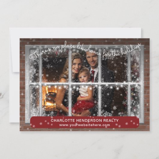 クリスマスホームフォトビジネスホリデーカード シーズンカード (正面)