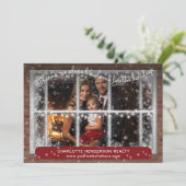 クリスマスホームフォトビジネスホリデーカード シーズンカード (スタンド正面)