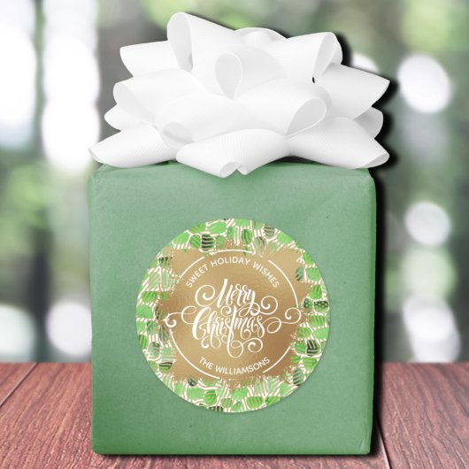 クリスマスホームメイドホリデーベーキング ラウンドシール