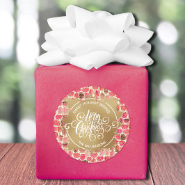 クリスマスホームメイドホリデーベーキング ラウンドシール