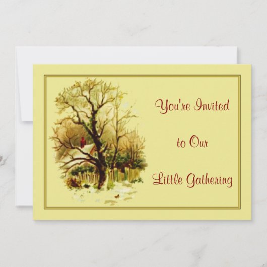 クリスマスホーム招待状 招待状 (正面)