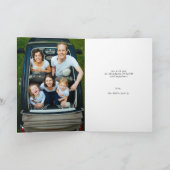 クリスマスホーム雪の夜の休日の写真を折り畳んだ カード (内部)