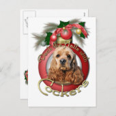 クリスマスホールのデッキ – カクテル シーズンポストカード (正面/裏面)