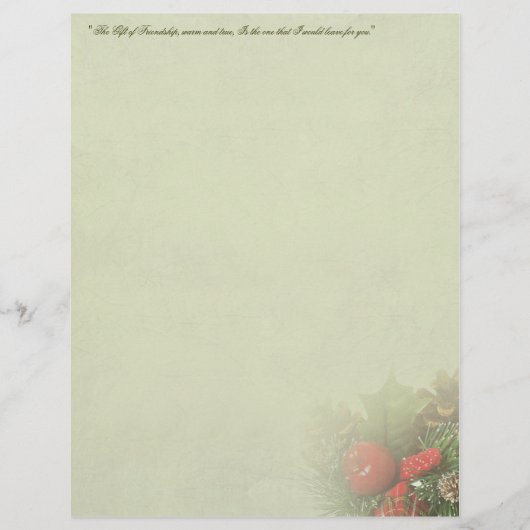 クリスマスホールピースの中心にある文房具 (正面)