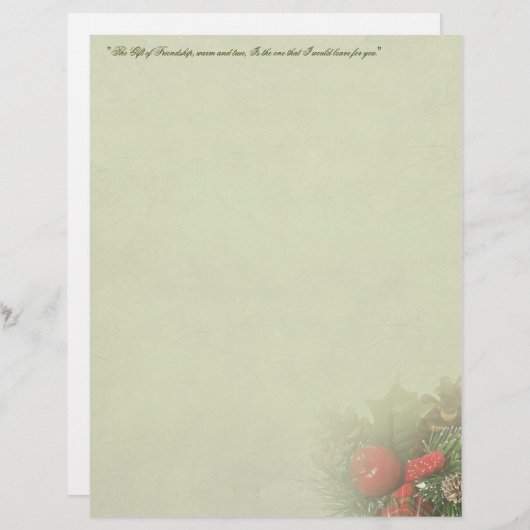 クリスマスホールピースの中心にある文房具 (正面/裏面)