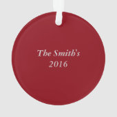 クリスマスボウかわいらしアクリルオーナメント オーナメント (裏面)