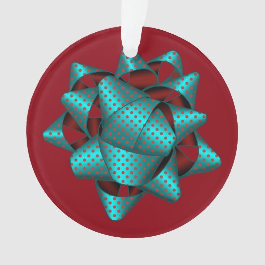 クリスマスボウかわいらしアクリルオーナメント オーナメント (正面)