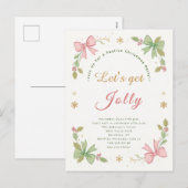 クリスマスボウすてきホリデーお洒落を取得しよう シーズンポストカード (正面/裏面)