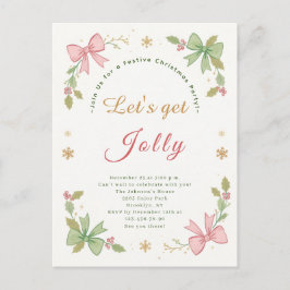 クリスマスボウすてきホリデーお洒落を取得しよう シーズンポストカード