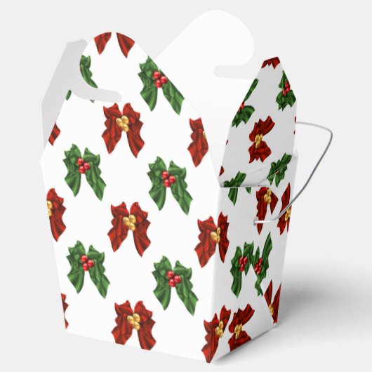 クリスマスボウのパターンは好意ボックスを取り出す フェイバーボックス (オープン)